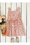 Powder Floral Strappy Square Neck Girls' Gilet
