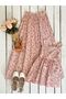 Powder Floral Poplin Mother Skirt and Girl's Dress Combo