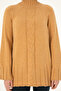 Women's Camel Melange Turtleneck Sweater 50293141-Vr122 - 6