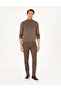 Brown Slim Fit Canvas Trousers 50292346 -Vr029 - 3