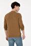 Men's Khaki Melange Basic Knitwear Cardigan 50288870 -Vr125 - 5