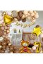 Teddy Bear Print Luxury Brown Birthday Decoration Birthday Party Balloon Set - 7