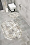Water Resistant Digital Printed Bath Mat Set with Non-Slip Base
