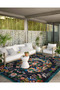 Floral Multicolored Floral Patterned Colorful Woven Base Carpet 1309 - 3