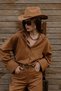 Pinterest Equivalent Nubuck Fabric Belt Palazzo Pants Oversize Cut Shirt Sewing Detail Suede Suit - 8
