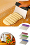 Dough Cutting Tool Spatula + Dough Pastry and Pizza Cutting Roller Double-Headed Knife with Bamboo Handle - 2