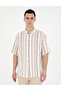 Brown Oversize Short Sleeve Shirt 50285540-Vr197 - 3