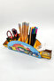 Hello Kitty Decorative Wooden Tabletop Drawers 7 Compartment Pen Holder Organizer - 3