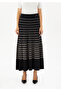 Plaid Patterned Knitwear Midi Skirt - 5