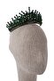 Crystal Stone Bead Embellished Bridal Henna Wedding Crown Green - 8
