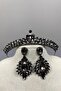 مجموعة Ece Bridal Henna Crown وDrop Shuttle Earring - 4