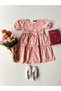 Salmon Color Spring Branch Mother-Daughter Child Combination Poplin Layered Dress (Sold as Single) - 3