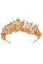 Leaf Patterned Elegant Bridal Costume Crown Henna Night Crown Honey - 8