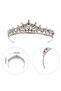 Rhinestone Look Crystal Stone Bridal Crown Crystal Stone Henna Night Crown Silver - 6