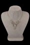 Dila Crystal Stone Evening Dress Necklace Earring Set and Tulip Bridal Crown - 7