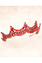 Crystal Rhinestone Shiny Bridal Princess Crown Queen Costume Crown Red for Henna Night - 5