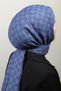 Elegance Monogram Şal 4108-6 İndigo - 2