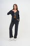 Women Anthracite Gray Full Fit Jacket Pants Sportswear Stylish Casual Curve Tracksuit Set - 5