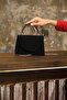 Black Silvery Women's Evening Dress Stone Detailed Handle Chain Strap Evening Bag