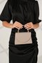 Gold Silvery Women's Evening Dress Stone Detail Handle Chain Strap Wedding Evening Bag - 4