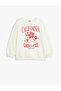 Printed Long Sleeve Crew Neck Sweatshirt