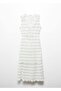 Striped Bow Detailed Dress - 3