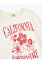 Printed Long Sleeve Crew Neck Sweatshirt - 3