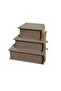 صندوق MDF على شكل كتاب مع 3 أدراج