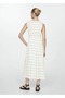 Striped Bow Detailed Dress - 4