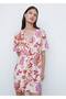 Patterned Short Wrap Dress
