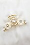 Lace Metal Pearl Transparent Latch Buckle Gold 10 Cm. - 2