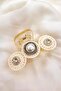 Lace Metal Pearl Transparent Latch Buckle 7 Cm. - 2
