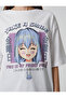Anime T-Shirt Oversize Short Sleeve Crew Neck Relaxed Cut - 5