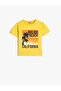 Short Sleeve Crew Neck T-Shirt California Printed