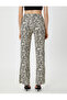 Elastic Waist Trousers Lightweight Flared Legs - 4