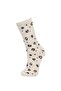 Women's Comfortable Elastic 3-Piece Cotton Long Socks D0539Axns - 2
