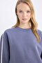 Crew Neck Stripe Detailed Cool Loose Fit Sweatshirt E4899Ax24Cw - 5