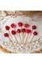 20 Pcs Red Rose Cupcake Toothpicks-Birthday-Promise-Engagement-Henna-Mawlid Party Cake Decoration Supplies - 3