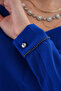 Women's Plus Size Handmade Detachable Necklace Crepe Blouse B0053 - 7
