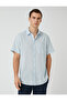 Summer Shirt Short Sleeve Pocket Detailed Classic Collar - 3