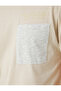 Slogan Embroidered T-Shirt Pocket Detail Crew Neck - 6