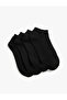Basic Cotton Blended 4-Piece Booties Socks Set