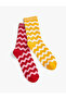 Set of 2 Socks with Geometric Pattern - 2