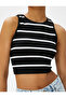Crop Ribbed Undershirt Basic Halter Neck - 5