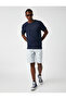 Patterned Gabardine Shorts