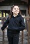 2-piece Girl's Solid Color Tracksuit with Hooded Kangaroo Pocket - 8