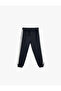 Cotton Jogger Sweatpants - Waist Lace up and Stripe Detail