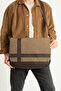 Mega 418 Unisex Canvas Messenger Bag Sling Bag Shoulder Bag Earth-Brown
