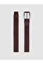 Knitwear Brown Knitted Detailed 4 cm Men's Casual Belt - 2