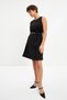 Short Dress with Black Belt - 4